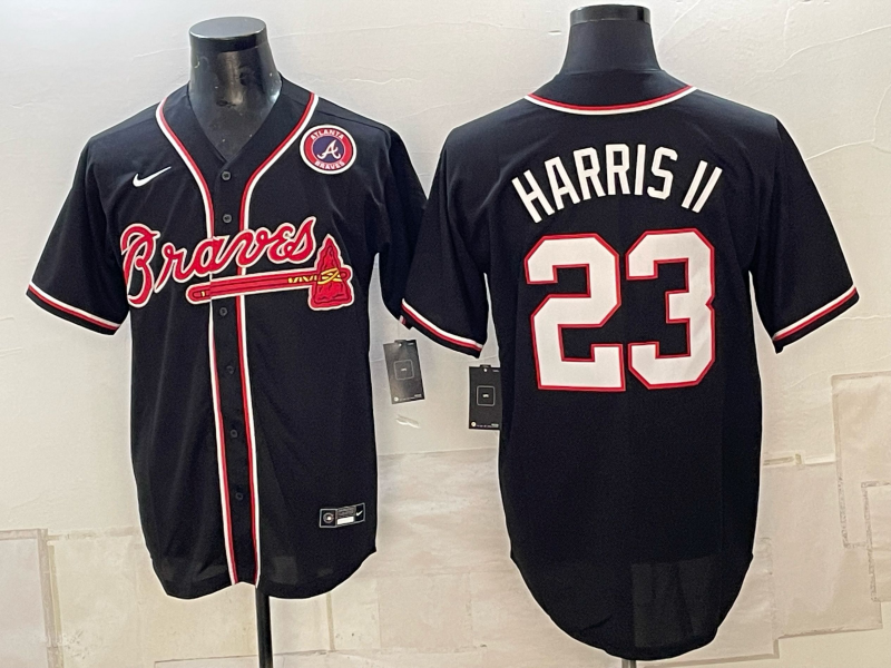Men 2026 Atlanta Braves #23 Harris II black Game Nike MLB Jersey 101103